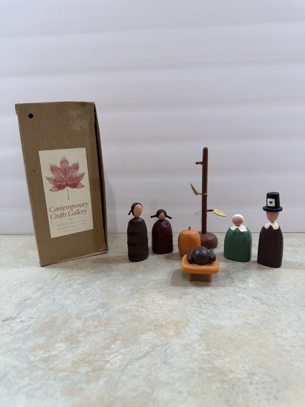 Hilary Pfeifer Thanksgiving Miniatures Set Bunny With Toolbelt Gallery Box